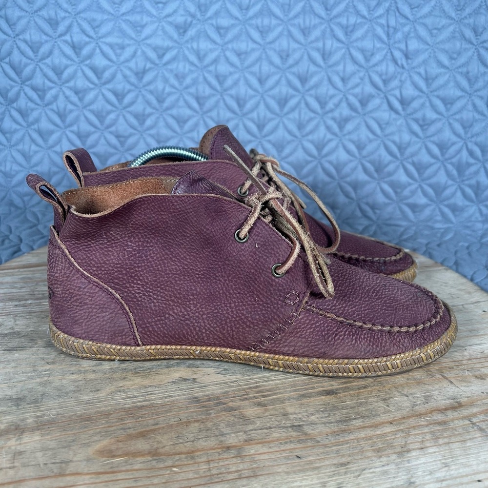 Ugg Kenai Shoes Women's 10 Chukka Leather Moccasins Red